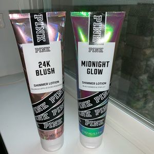 🎀Pink VS 24k Blush & Midnight Glow Shimmer Lotion